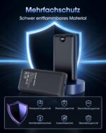 PDBEST PowerBank 50000mAh – 22,5W Schnellladung mit 3-in-1 Kabel für iPhone & Android – Bild 9