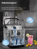 FOHERE Eiswürfelmaschine 14 kg/24h – Bullet Ice in 5 Min, 2 Grössen, Selbstreinigend – Bild 2