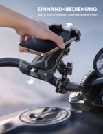 Lamicall Motorrad-Handyhalterung mit Metallverlängerungsarm – 360° drehbar & vibrationsgedämpft – Bild 6