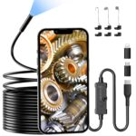 Ennovor 1920 HD Endoskopkamera mit 8 LED – 5 m Inspektionskamera für Android & iOS