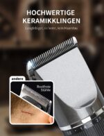 TWOMEOW Profi Haarschneider mit Titanium-Keramik Klingen – Kabelloses Set für Familie – Bild 2