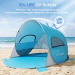 WolfWise Pop-Up Strandmuschel mit UPF 50+ – Wurfzelt für 3-4 Personen – Bild 5