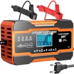EAFC 12A KFZ Batterieladegerät 12V – Vollautomatisches Intelligentes Erhaltungsladegerät mit LCD