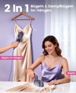 Jack & Rose 1200W Dampfglätter mit 8s Schnellaufheizung – Tragbarer 2-in-1 Steamer für Reisen – Bild 8