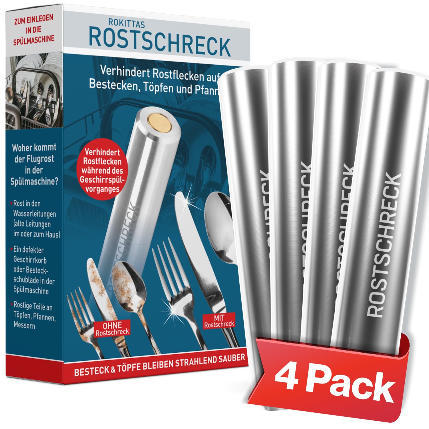 715lmfBwCtL._SY1500_.jpg Rokitta's Rostschreck 4er Set – Magnetischer Rostschutz für Spülmaschine & Besteck – Bild 1