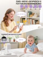 OBVHNUA Babyphone mit Kamera 720P – Ohne WLAN, 12h Akku & Nachtsicht – Bild 6