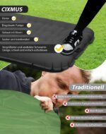 CIXMUS Aufblasbare Isomatte 12 cm mit Fussepumpe & Kopfkissen – Camping Luftmatratze für Wandern – Bild 4