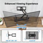BONTEC TV Wandhalterung 26-60 Zoll – Schwenkbar, neigbar, ausziehbar bis 500mm – Bild 6