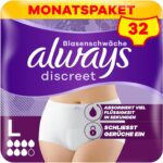 Always Discreet Plus Inkontinenzhöschen Grösse L – Diskrete Blasenschwäche-Unterwäsche für Frauen