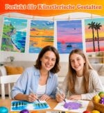 Vozuna 120er Acrylstifte Set wasserfest – Acrylmarker mit flexibler Pinselspitze für Steine, Glas & Holz – Bild 2
