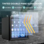 EUHOMY Getränkekühlschrank 36L – Mini Bierkühler mit Glastür & Touch-Control für Büro – Bild 4