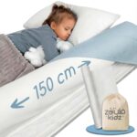 zoula kidz® Aufblasbarer Rausfallschutz 150 cm – OEKO-TEX Stoffbezug für alle Betten – Bild 8