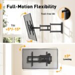Perlegear TV Wandhalterung 943mm Langarm – Schwenkbar für 42–84 Zoll bis 68kg – Bild 6
