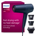 Philips Haartrockner 5000 Series mit ThermoShield & Ionisierung, 2.300 W – Schnelles Trocknen & Haarschutz, BHD510/20