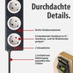 Brennenstuhl Super-Solid 8-Fach Steckdosenleiste mit Überspannungsschutz – 2,5m Kabel – Bild 4