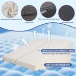 Exsnugy Keilkissen 19cm – Memory Schaum Stützkissen gegen Reflux & Schnarchen – Bild 7