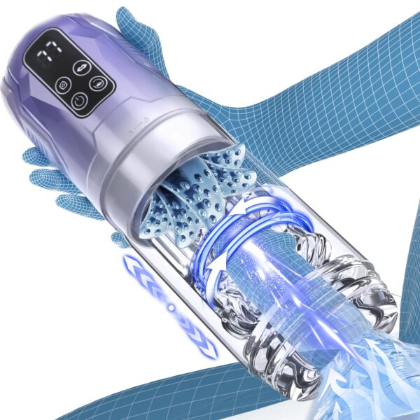 seekheart Elektrischer Masturbator mit 7 Modi – Teleskop, Rotation & Saugen für Männer