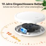 CHZHVAN Rauchmelder 6er Set – 10 Jahre Batterie, EN14604 zertifiziert, 85dB Alarm – Bild 2
