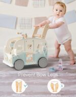 ROBOTIME Lauflernwagen Holz mit Aktivitätscenter – Montessori Baby Walker für 10 Monate bis 2 Jahre – Bild 4