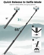 Victiv 197cm Handy-Stativ mit flexiblem Schwanenhals – Overhead-Stativ für Smartphone & Kamera – Bild 7