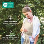 Laleni Babytragetuch 5,10 m aus 100% Baumwolle – Ergonomische Babytrage bis 15 kg – Bild 3