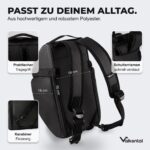 Valkental 3in1 Fahrradtasche 10-14L mit Rucksackfunktion – Wasserfest & Reflektierend – Bild 4