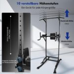 DH FitLife Power Tower – Multifunktionale Dip Station & Klimmzugstange für Home Gym – Bild 2