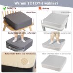 TOTIDYH Sitzerhöhung Kinder 10cm – Rutschfestes Sitzkissen mit Sicherheitsgurten – Bild 3