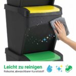 Plana Practic 3er Mülleimer 75L mit Stapelbox – Abfallsystem für Küche & Büro – Bild 6