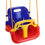 Montafox Kinderschaukel 3 in 1 – Mitwachsende Babyschaukel mit Sicherheitsgurt