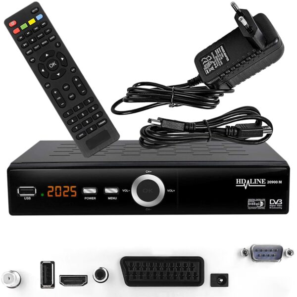 HD-LINE 20900 Satelliten-Receiver DVB-S/S2 – Full HD 1080p für Astra, Hotbird & Türksat