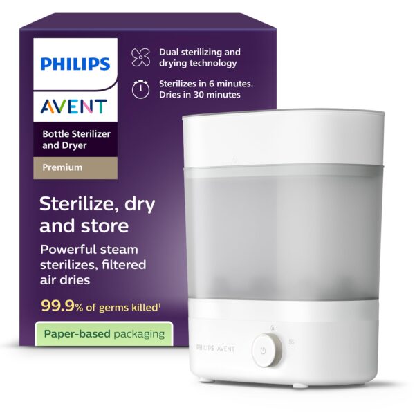 Philips AVENT Dampf-Sterilisator & Trockner Premium – 99,9% Keimfreiheit in 6 Minuten