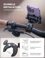 Lamicall Handyhalterung Fahrrad & Motorrad mit 1s Schnellspanner – Universal 360° Halter für iPhone & Samsung – Bild 6