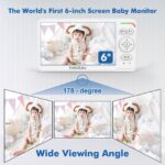 HelloBaby 6 Zoll Baby Monitor mit Kamera – 4000mAh Akku, Nachtsicht & 355° Schwenk – Bild 4