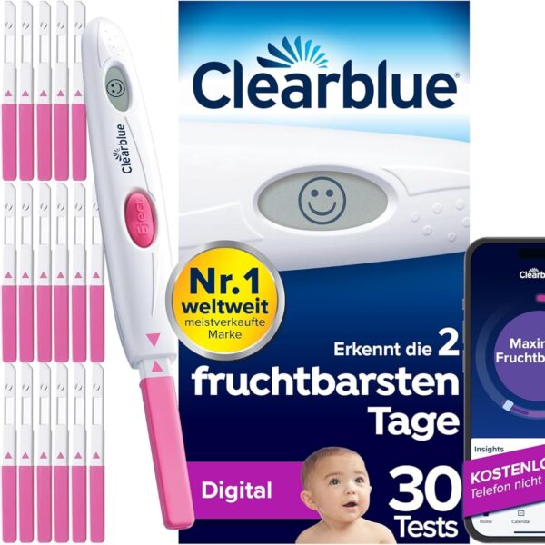Clearblue Digital Ovulationstest-Kit – 30 Tests zur genauen Bestimmung Ihrer 2 fruchtbarsten Tage