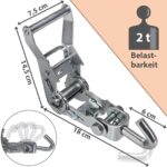BB Sport Radspanngurte 4er Set – TÜV geprüft, 2000 daN Bruchlast für sichere Fahrzeugtransporte – Bild 3