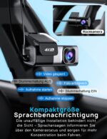 Navycrest Q7 Dashcam 4K+1080P Vorne Hinten – Dual Auto Kamera mit 5GHz WiFi & Parküberwachung – Bild 8