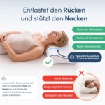 Blumtal Orthopädisches Nackenstützkissen mit Memory Foam – Höhenverstellbar für alle Schlafpositionen – Bild 5