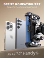 JOYROOM Motorrad-Handyhalterung mit Doppelt-Vibrationsdämpfung – 360° drehbar für iPhone & Samsung – Bild 6