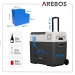 Arebos Kompressor Kühlbox 47L mit APP-Steuerung – Elektrische Gefrierbox für Auto & Camping – Bild 7
