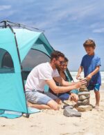 Glymnis Quick-Up Strandzelt 210x180cm mit UPF 50+ UV-Schutz – Automatisches Strandmuschel für 4-6 Personen – Bild 9