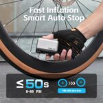 TOPUMP Mini Elektropumpe 120PSI – Tragbare Fahrradpumpe mit Druckmesser für Rennrad & Mountainbike – Bild 4