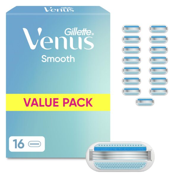 Gillette Venus Smooth Rasierklingen 16er Pack – Ersatzklingen für glatte Rasur