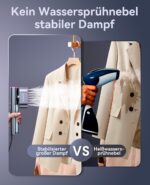 Jack & Rose Reise-Dampfglätter 110-240V – Tragbarer Steamer mit 15s Schnellaufheizung – Bild 7