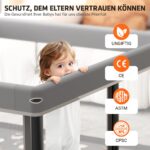 SPRX Laufstall Baby 127x127 cm – Faltbarer Sicherheitslaufstall mit Alphabetmatte & Ozeanbällen – Bild 3