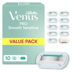 Gillette Venus Pro Smooth Sensitive – 10 Ersatzklingen für empfindliche Haut