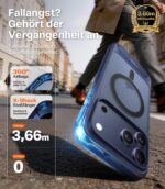 TORRAS Ostand L1 iPhone 17 Pro Hülle mit MagSafe & Titan-Ständer – Militärschutz Matt Blau – Bild 2