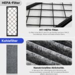CYBERBEANS 4er HEPA + Aktivkohlefilter für Tesla Model Y 2020–2026 – Premium Innenraumluft – Bild 3