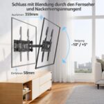 MOUNTUP TV-Wandhalterung 26-70 Zoll – Schwenkbar & Neigbar bis 45 kg – Bild 4