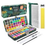 Artecho Aquarellfarben Set 100 Farben – Komplett-Set mit Pinseln & Aquarellpapier